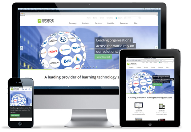 Responsive eLearning - Upside Learning Example