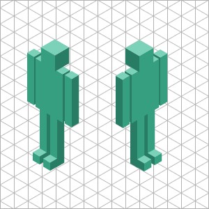 Isometric Views With Orthographic Projections - Reuse Just By Flipping