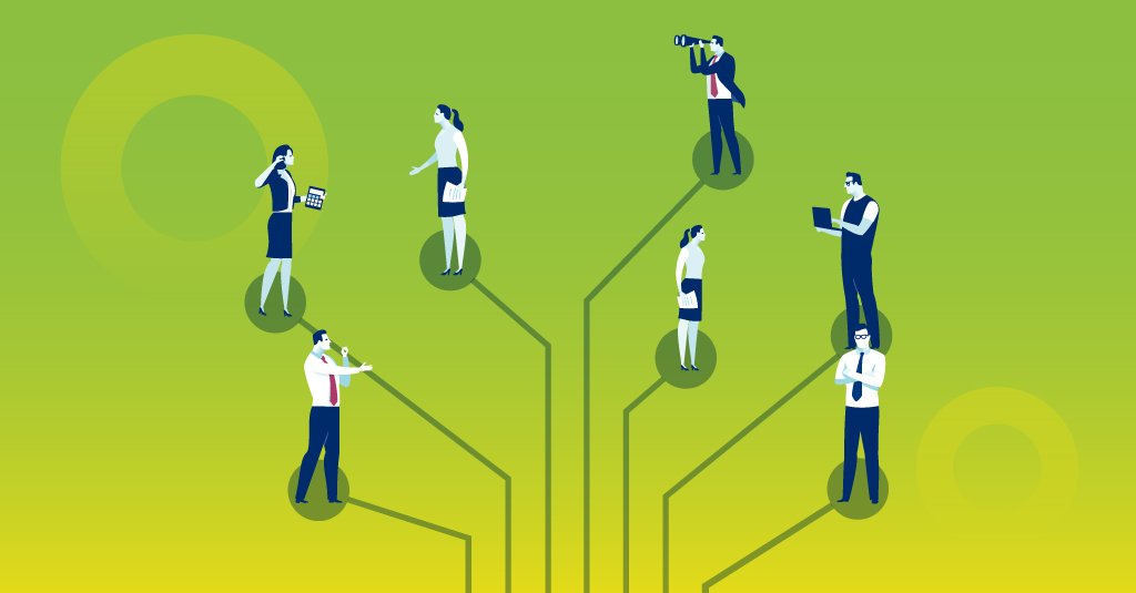 Illustration depicting branching scenario paths, representing diverse emotional situations in crisis response training for victims' families and survivors. Empowering Skills through Scenario-Based Learning.