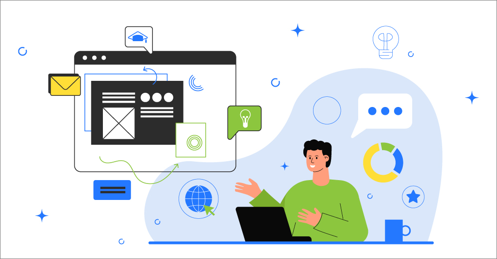 Top 7 Benefits of Custom eLearning for Enterprises – Corporate team participating in a custom eLearning training session using digital devices, symbolizing tailored enterprise learning solutions.