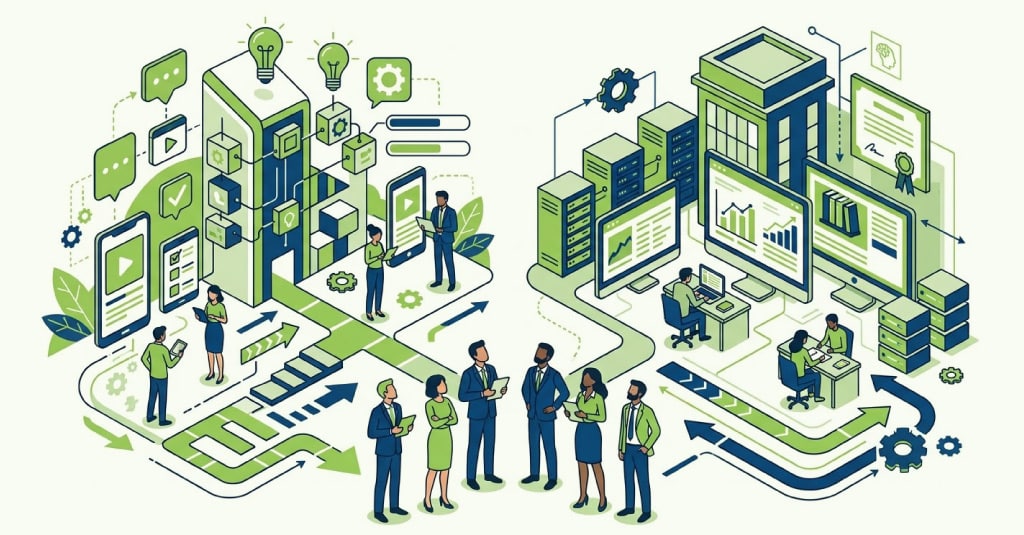 Microlearning platform vs LMS core design difference