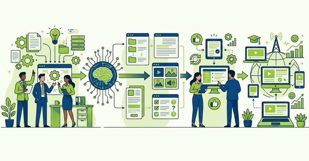 AI course creator capabilities in enterprise eLearning authoring