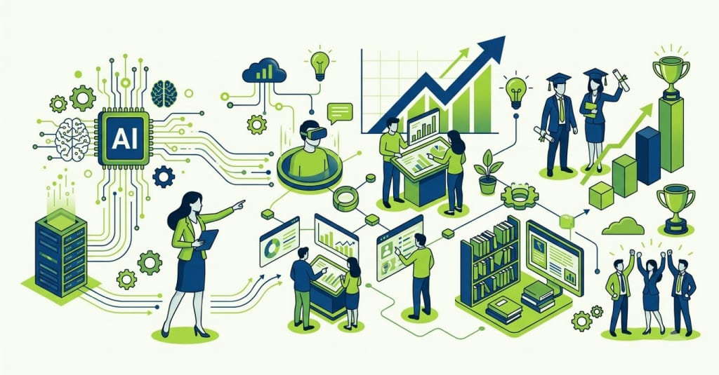 Measurement chain from ai in learning and development activity to business outcome